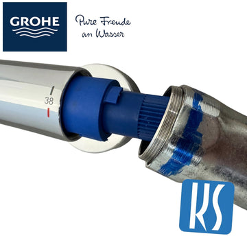 Hoe vervang ik een Grohe Compact-thermoelement 1/2" tbv nieuw model?