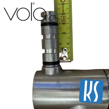 Hoe weet ik of mijn VOLA KV1 RVS kleur 40 is of Geborsteld Chroom kleur 20?