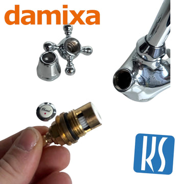 Hoe vervang ik het binnenwerk van een Damixa Tradition 2-greeps kraan?