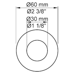 VOLA Rozet Ø60 / Ø70 mm, gat Ø30 mm 001 / 001/70