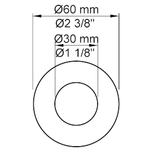 VOLA Rozet Ø60 / Ø70 mm, gat Ø30 mm 001 / 001/70