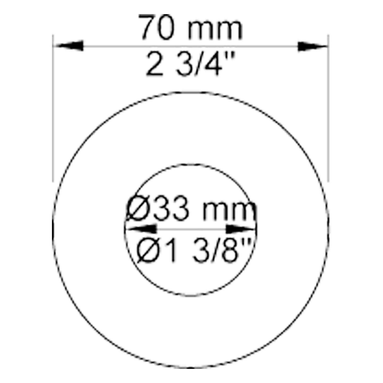 VOLA Rozet Ø60 / Ø70 / Ø90 mm, gat Ø33 mm 001G / 001G/70 / 001G/90
