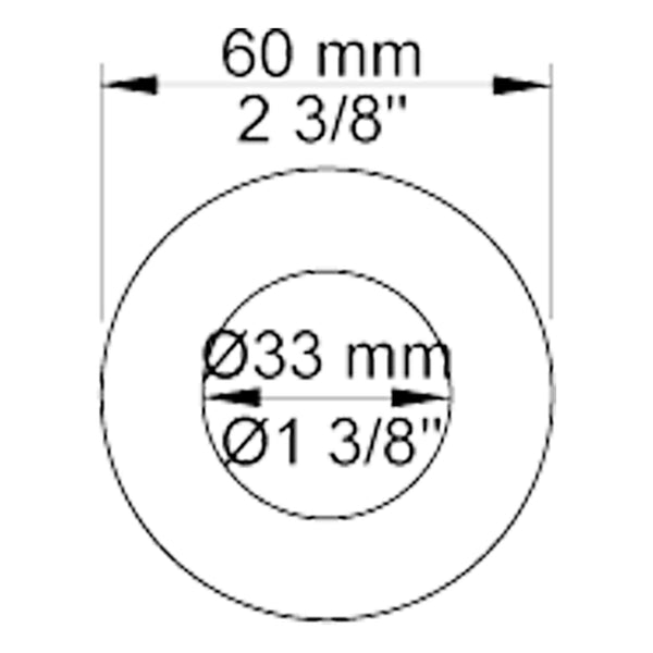 VOLA Rozet Ø60 / Ø70 / Ø90 mm, gat Ø33 mm 001G / 001G/70 / 001G/90