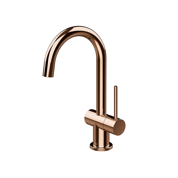 Gessi Oxygene fonteinkraan met zijhendel en draaibare uitloop, alleen koud water Koper