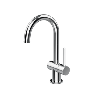 Gessi Oxygene fonteinkraan met zijhendel en draaibare uitloop, alleen koud water Chroom