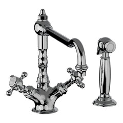 Horus Julia 1-gats keukenmengkraan met kruisgrepen en losse handdouche 01.123
