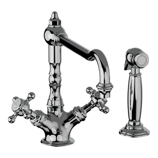 Horus Julia 1-gats keukenmengkraan met kruisgrepen en losse handdouche 01.123
