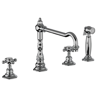 Horus Julia 3-gats keukenmengkraan met kruisgrepen en losse handdouche (Speciale Kleuren) 01.124