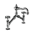 Horus Julia 2-gats wastafelmengkraan met kruisgrepen, verstelbare hartafstand 185-250 mm 01.227