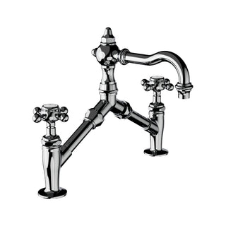 Horus Julia 2-gats wastafelmengkraan met kruisgrepen, verstelbare hartafstand 185-250 mm 01.227