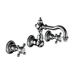 Horus Julia 3-gats wand wastafelmengkraan met kruisgrepen, opbouw, uitloop 145 mm 01.272