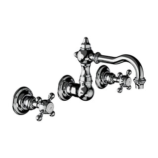 Horus Julia 3-gats wand wastafelmengkraan met kruisgrepen, opbouw, uitloop 145 mm 01.272
