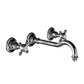 Horus Julia 3-gats wand wastafelmengkraan met kruisgrepen, opbouw, uitloop 228 mm 01.273