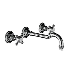 Horus Julia 3-gats wand wastafelmengkraan met kruisgrepen, opbouw, uitloop 228 mm 01.273