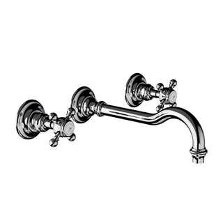 Horus Julia 3-gats wand wastafelmengkraan met kruisgrepen, opbouw, uitloop 228 mm 01.273