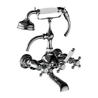Horus Julia wand badmengkraan met kruisgrepen en handdouche, hartafstand 175 mm 01.434