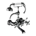 Horus Julia wand badmengkraan met kruisgrepen en handdouche, hartafstand 175 mm 01.434