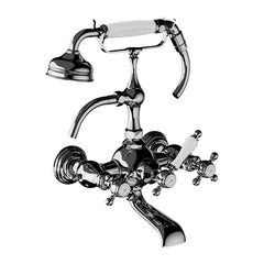 Horus Julia wand badmengkraan met kruisgrepen en handdouche, hartafstand 175 mm 01.434