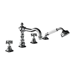 Horus Julia 4-gats badrandcombinatie met kruisgrepen, omsteller op de uitloop en handdouche 01.466