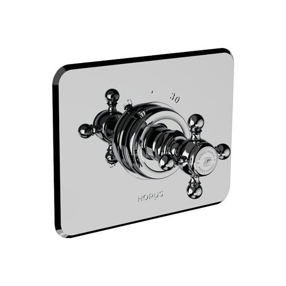 Horus afbouwdeel centraal thermostaat met Julia-kruisgreep, rechthoekige plaat 01.507