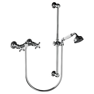 Horus Julia opbouw douchemengkraan met kruisgrepen, glijstang en handdouche, hartafstand 150 mm 01.516
