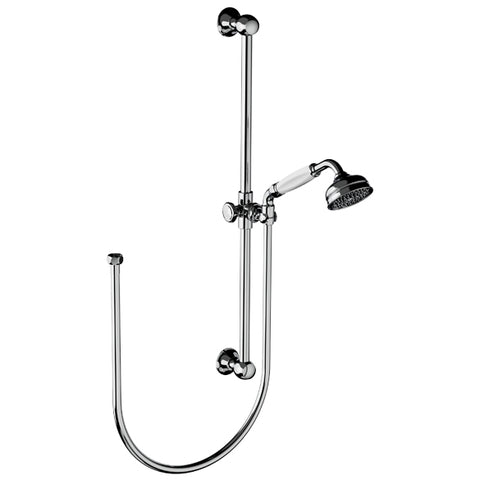 Horus doucheset met messing glijstang 60 cm, handdouche en slang 150 cm 01.542