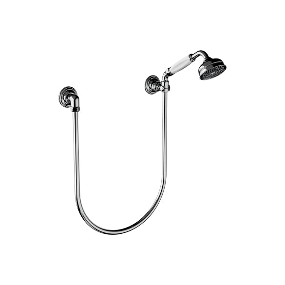 Horus doucheset met wandaansluiting, wandhouder, slang 150 cm en handdouche 01.589