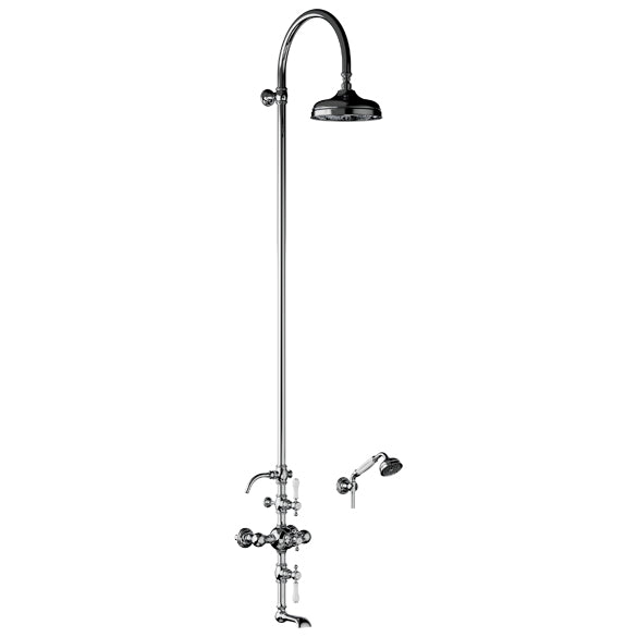 Horus Julia thermostatische bad-/douchekolom met hoofddouche, handdouche en baduitloop 01.754