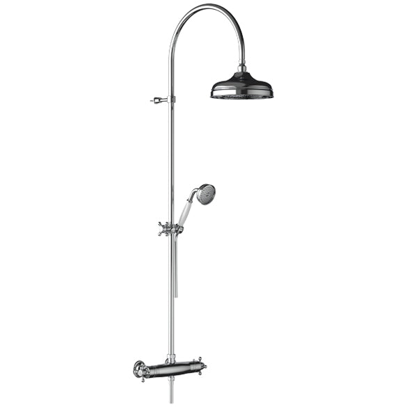 Horus Julia thermostatische douchekolom met kruisgrepen, hoofddouche en handdouche, hartafstand 150 mm 01.797E2