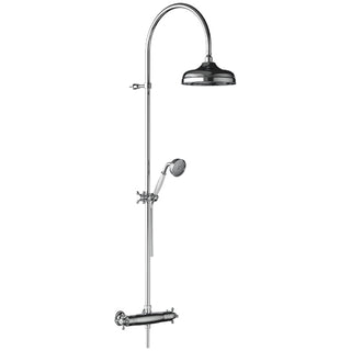 Horus Julia thermostatische douchekolom met kruisgrepen, hoofddouche en handdouche, hartafstand 150 mm 01.797E2