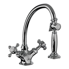 Horus Éloise 1-gats keukenmengkraan met kruisgrepen en losse handdouche (Speciale Kleuren) 02.123