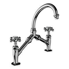 Horus Eloise 2-gats wastafelmengkraan met kruisgrepen, verstelbare hartafstand 185-250 mm 02.227