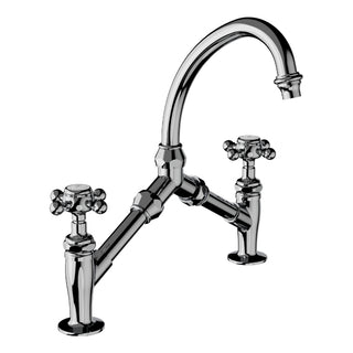Horus Eloise 2-gats wastafelmengkraan met kruisgrepen, verstelbare hartafstand 185-250 mm 02.227