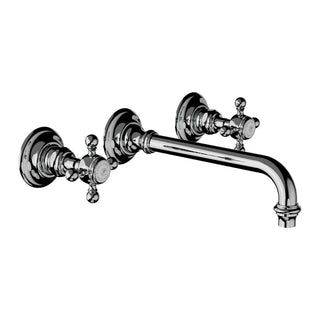 Horus Eloise 3-gats wand wastafelmengkraan met kruisgrepen, opbouw, uitloop 215 mm 02.273