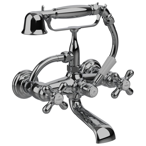 Horus Elsa wand badmengkraan met handdouche, hartafstand 175 mm (Speciale Kleuren) 04.434