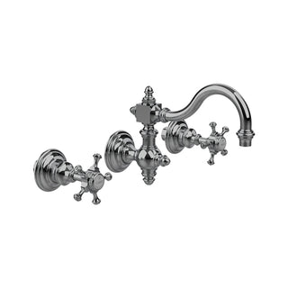 Horus Anthea 3-gats wand wastafelmengkraan met kruisgrepen, opbouw 06.272