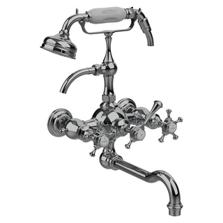 Horus Anthea wand badmengkraan met kruisgrepen en handdouche, hartafstand 175 mm 06.434