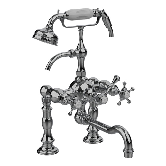 Horus Anthea badrandmengkraan met kruisgrepen en handdouche, hartafstand 175 mm 06.435