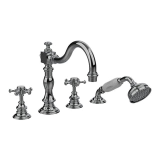 Horus Anthea 4-gats badrandcombinatie met kruisgrepen, omsteller op de uitloop en handdouche 06.466