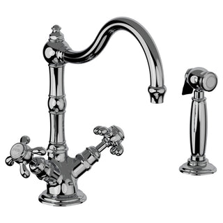 Horus Montmartre 1-gats keukenmengkraan met kruisgrepen en losse handdouche (Speciale Kleuren) 07.123
