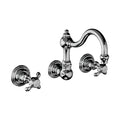 Horus Montmartre 3-gats wand wastafelmengkraan met kruisgrepen, opbouw 07.272