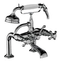 Horus Montmartre badrandmengkraan met kruisgrepen en handdouche, lage houder, hartafstand 175 mm 07.425