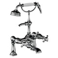 Horus Montmartre badrandmengkraan met kruisgrepen en handdouche, halfhoge houder, hartafstand 175 mm 07.435