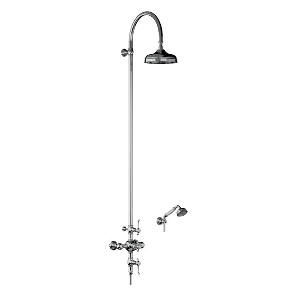 Horus Montmartre thermostatische douchekolom met hoofddouche en handdouche 07.744