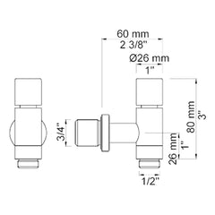 VOLA Muuraansluitbocht met terugslagklep 070-HT2