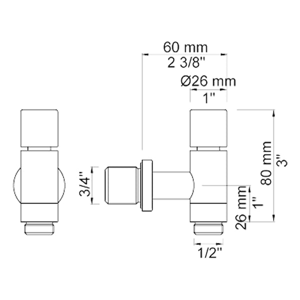 VOLA Muuraansluitbocht met terugslagklep 070-HT2