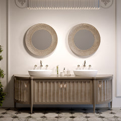 Horus Montmartre 3-gats wand wastafelmengkraan met kruisgrepen, opbouw 07.272 sfeerfoto