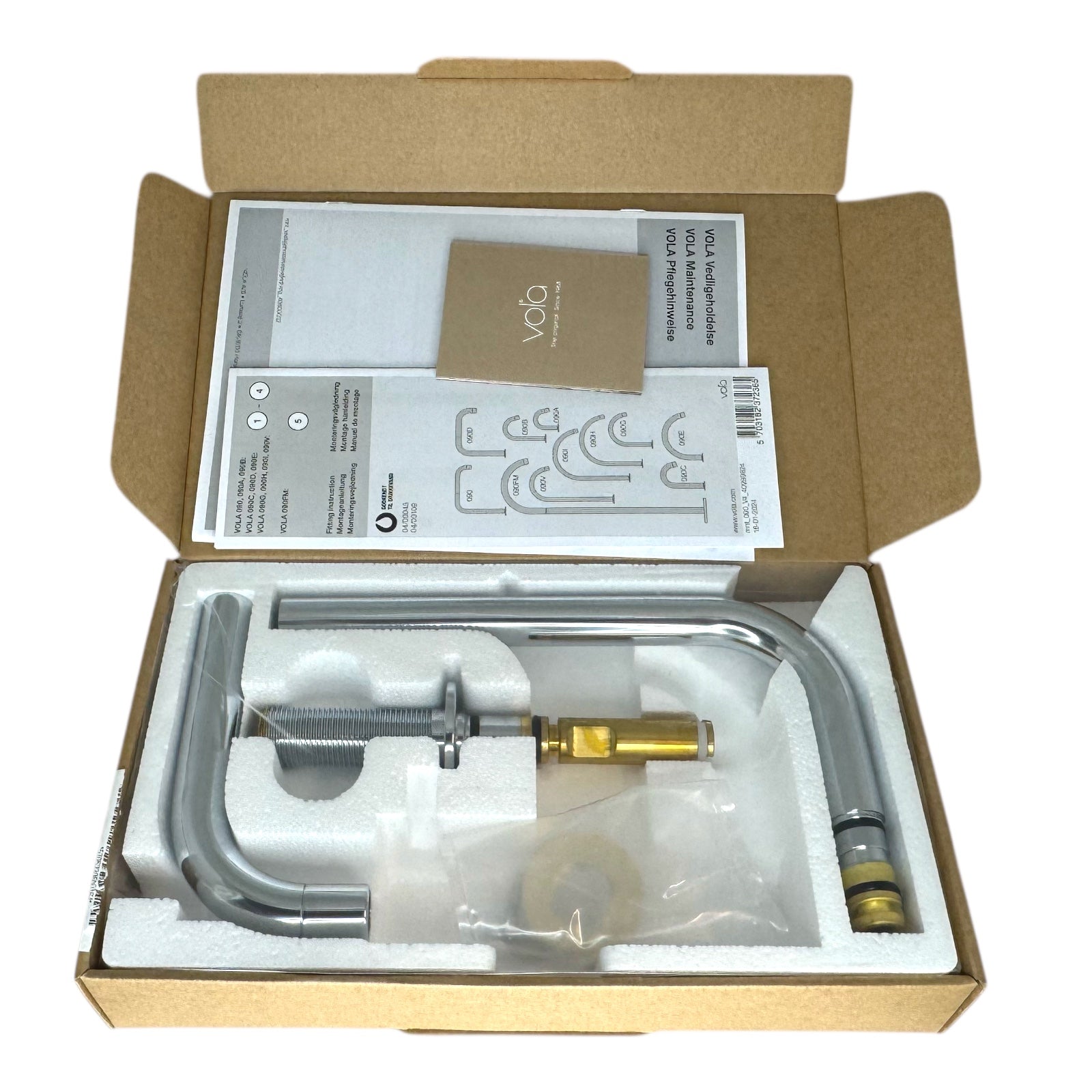 VOLA double swivel spout for table mounting H-210 S-200mm Ø19 mm 090