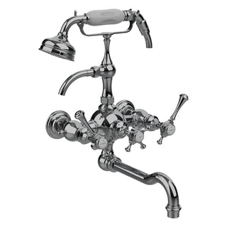 Horus Anthea wand badmengkraan met hendels en handdouche, hartafstand 175 mm 10.434