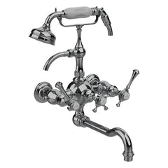 Horus Anthea wand badmengkraan met hendels en handdouche, hartafstand 175 mm 10.434